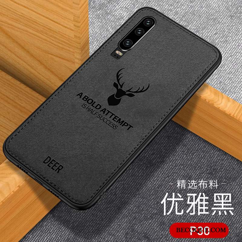 Huawei P30 Coque Refroidissement Tout Compris Silicone Incassable Cerf Respirant