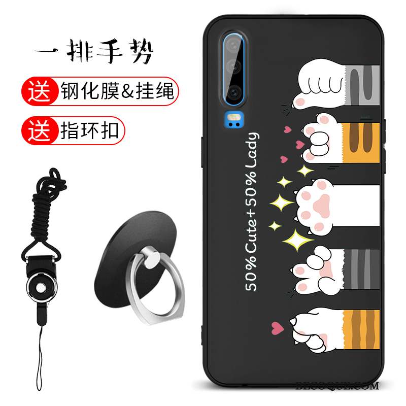 Huawei P30 Coque Tout Compris Noir Charmant Étui Incassable Très Mince