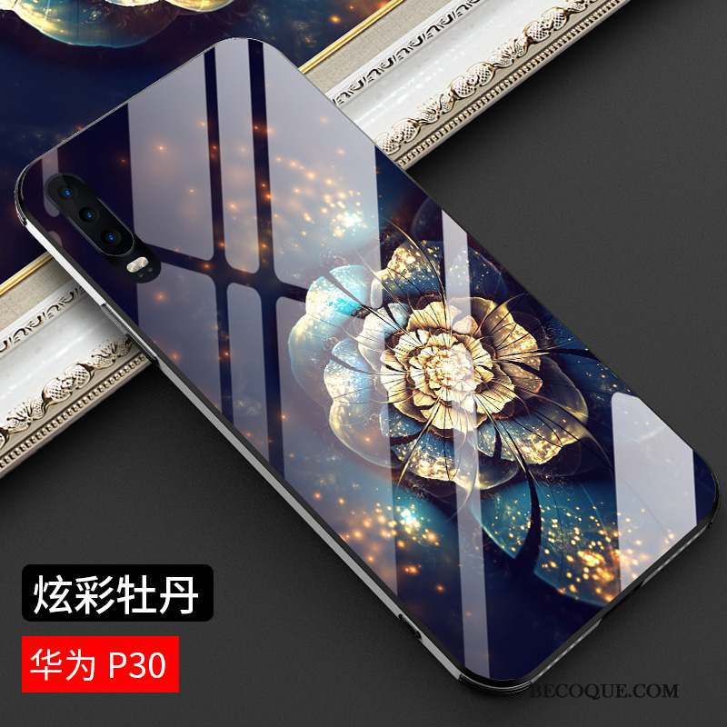 Huawei P30 Coque Tout Compris Nouveau Très Mince Violet Style Chinois Tendance