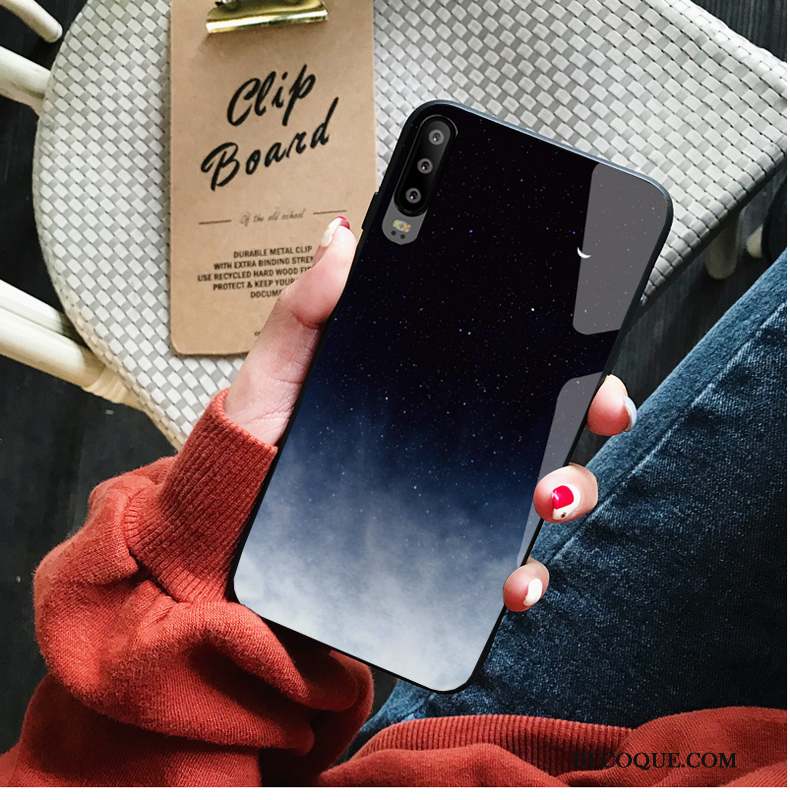 Huawei P30 Coque Verre Trempé Personnalité Miroir Étui Clair Tout Compris