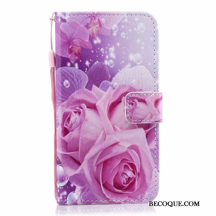 Huawei P30 Coque Étui En Cuir Rose Dessin Animé Téléphone Portable Peinture Tendance