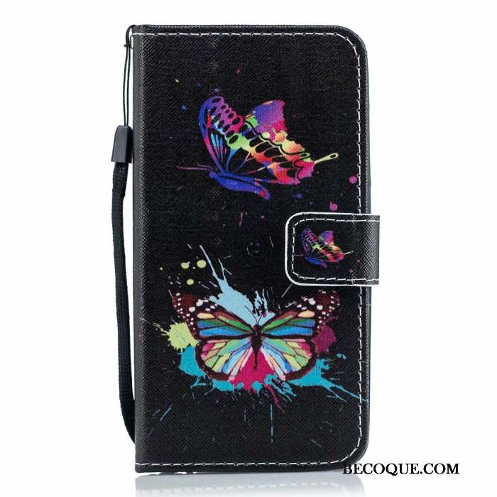 Huawei P30 Coque Étui En Cuir Rose Dessin Animé Téléphone Portable Peinture Tendance