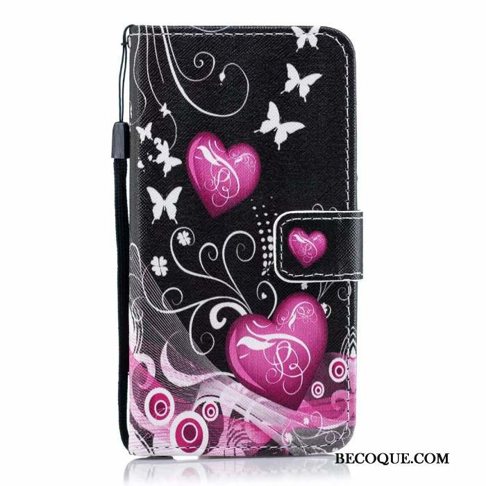 Huawei P30 Coque Étui En Cuir Rose Dessin Animé Téléphone Portable Peinture Tendance