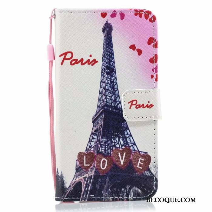 Huawei P30 Coque Étui En Cuir Rose Dessin Animé Téléphone Portable Peinture Tendance