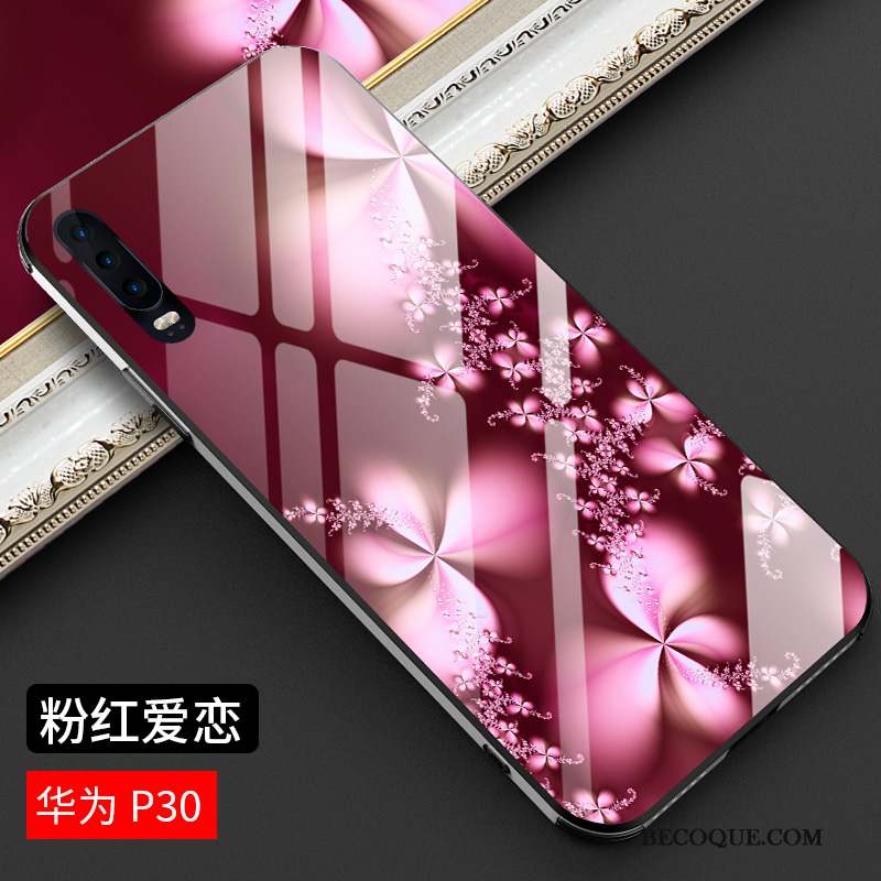 Huawei P30 Créatif Net Rouge Coque De Téléphone Célébrité Protection Miroir