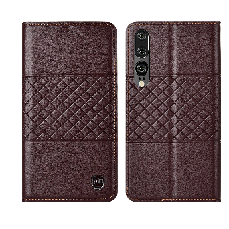 Huawei P30 Cuir Véritable Étui Protection Étui En Cuir Coque Téléphone Portable