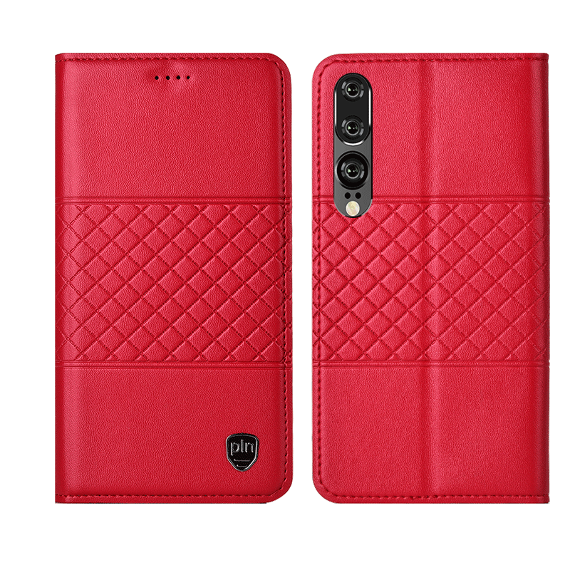 Huawei P30 Cuir Véritable Étui Protection Étui En Cuir Coque Téléphone Portable