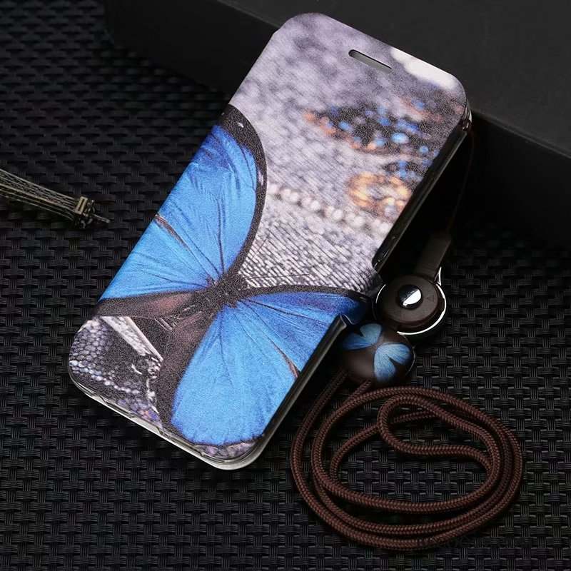 Huawei P30 Dessin Animé Ornements Suspendus Violet Support Coque De Téléphone Incassable