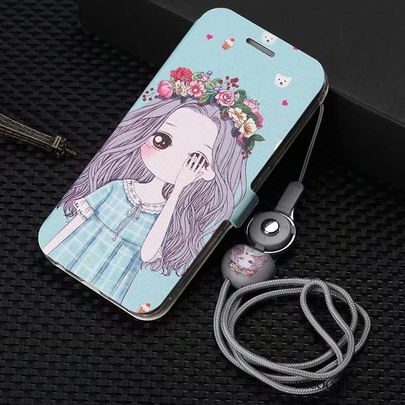 Huawei P30 Dessin Animé Ornements Suspendus Violet Support Coque De Téléphone Incassable