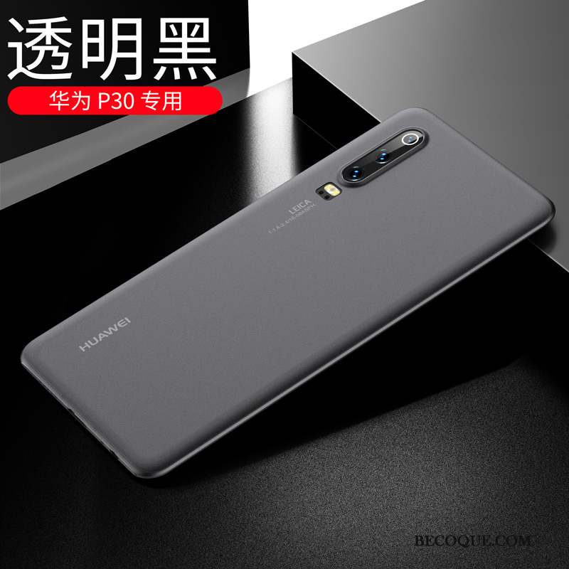 Huawei P30 Fluide Doux Protection Blanc Personnalité Incassable Coque