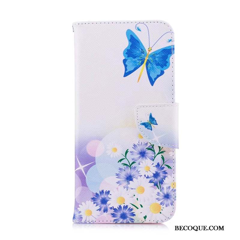 Huawei P30 Lite Blanc Coque De Téléphone Housse Protection Peinture Étui En Cuir