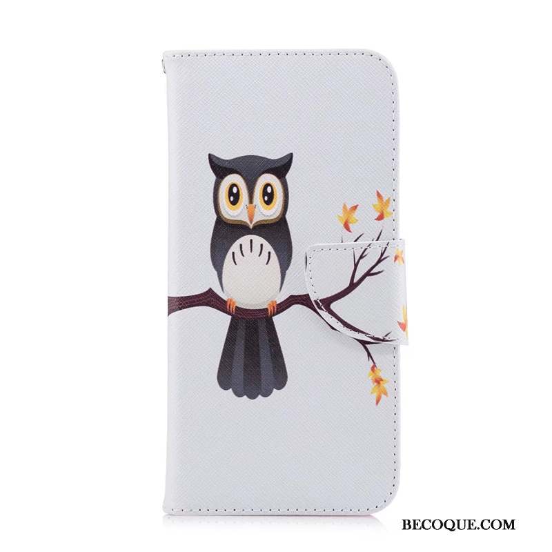 Huawei P30 Lite Blanc Coque De Téléphone Housse Protection Peinture Étui En Cuir