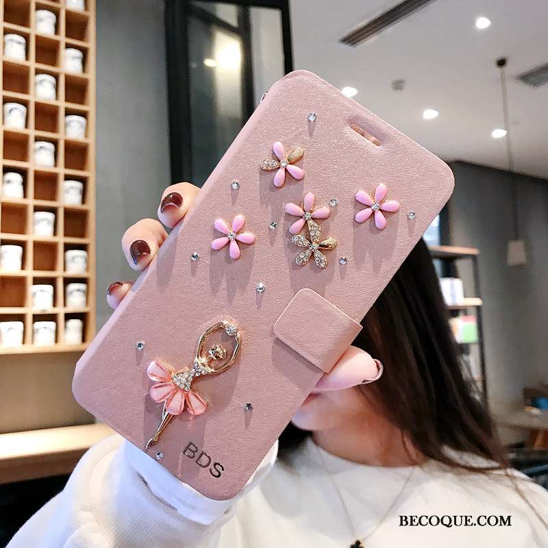 Huawei P30 Lite Coque Charmant Étui Étui En Cuir Ornements Suspendus Blanc Protection