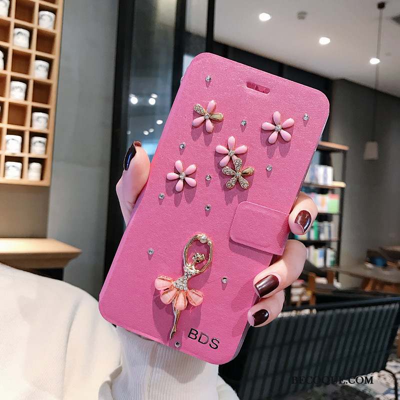 Huawei P30 Lite Coque Charmant Étui Étui En Cuir Ornements Suspendus Blanc Protection