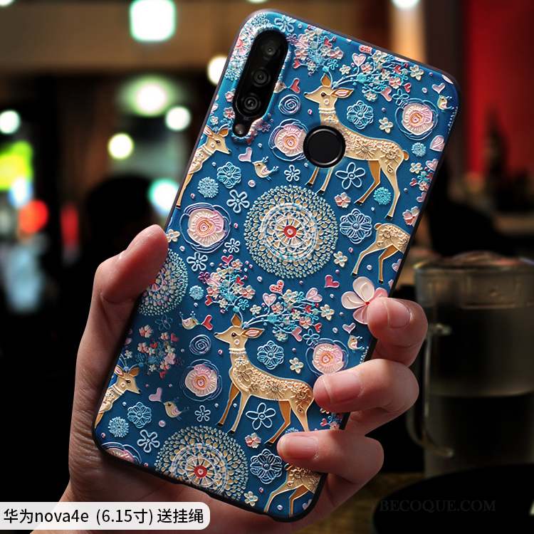 Huawei P30 Lite Coque Fluide Doux Ornements Suspendus Tout Compris Étui Créatif Marque De Tendance