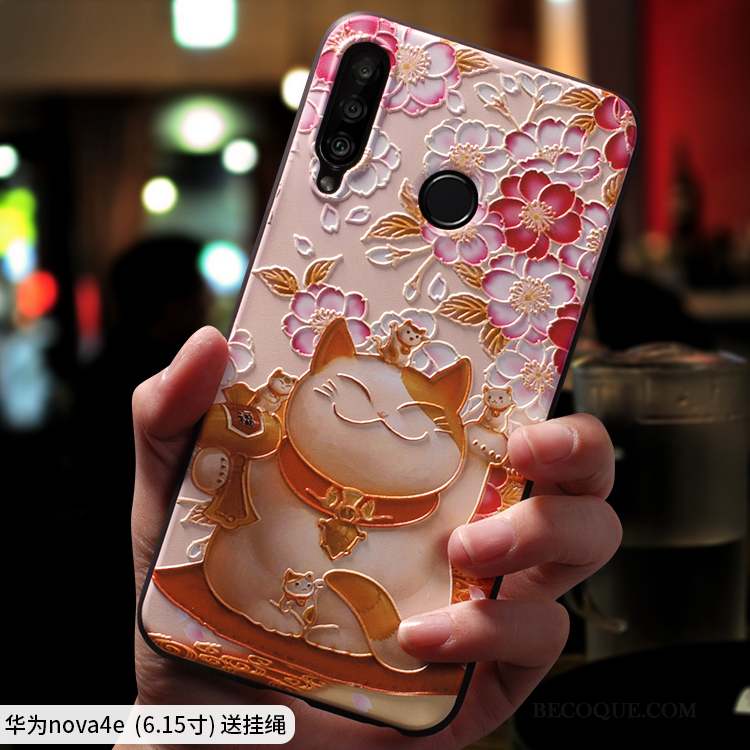 Huawei P30 Lite Coque Fluide Doux Ornements Suspendus Tout Compris Étui Créatif Marque De Tendance