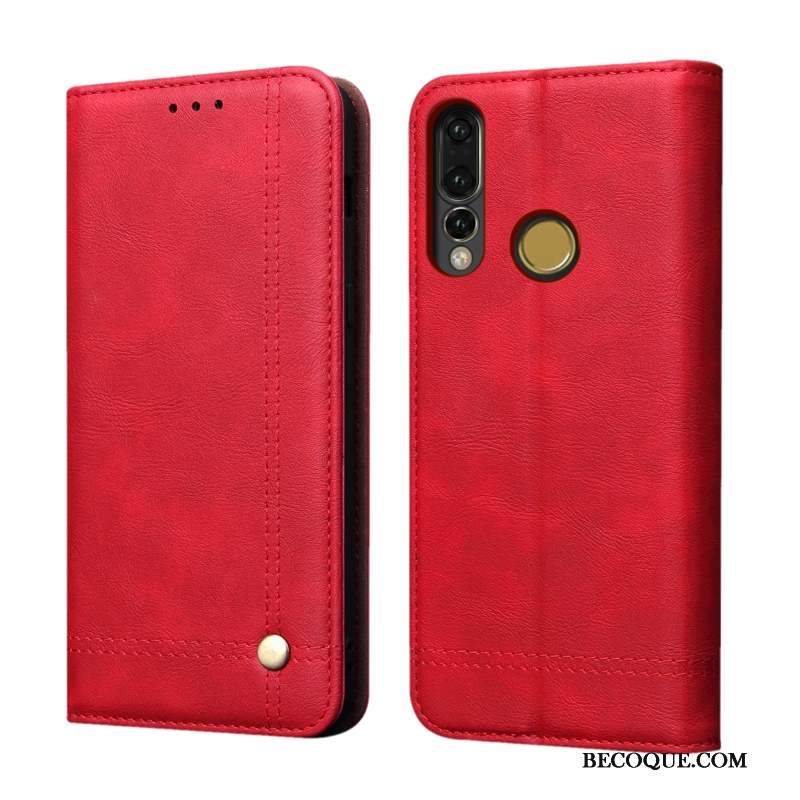 Huawei P30 Lite Coque Housse Étui Kaki Étui En Cuir Protection Fluide Doux