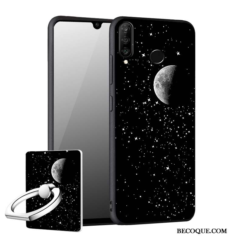 Huawei P30 Lite Coque Incassable Fluide Doux Étui Bleu Délavé En Daim Tout Compris