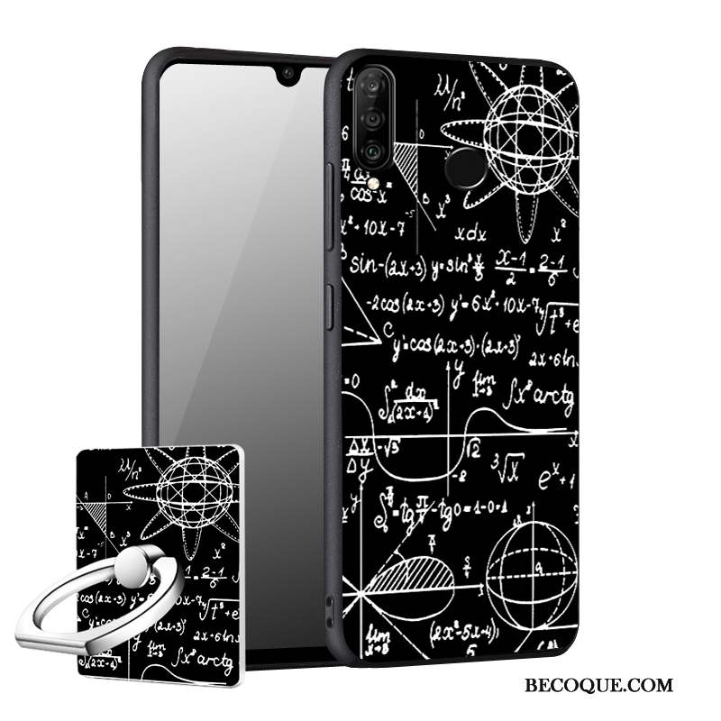 Huawei P30 Lite Coque Incassable Fluide Doux Étui Bleu Délavé En Daim Tout Compris