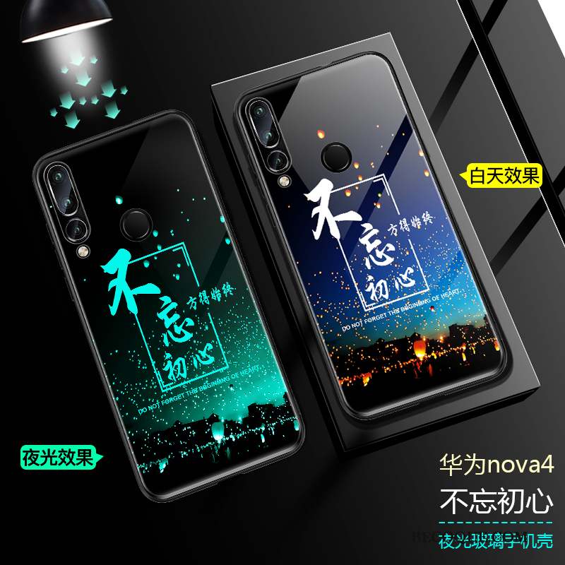 Huawei P30 Lite Coque Lumineuses Protection Tout Compris Créatif Marque De Tendance Noir