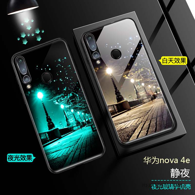 Huawei P30 Lite Coque Lumineuses Protection Tout Compris Créatif Marque De Tendance Noir