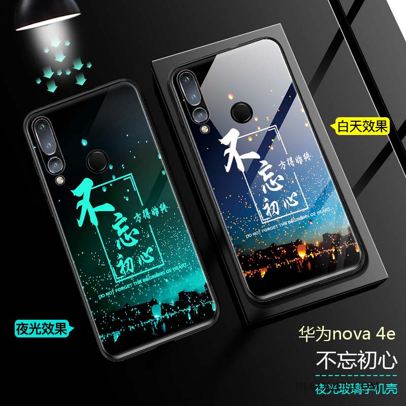 Huawei P30 Lite Coque Lumineuses Protection Tout Compris Créatif Marque De Tendance Noir