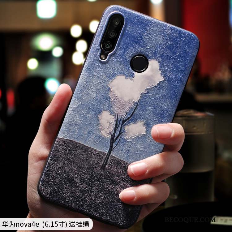 Huawei P30 Lite Coque Ornements Suspendus Personnalité Délavé En Daim Étui Mode Nouveau