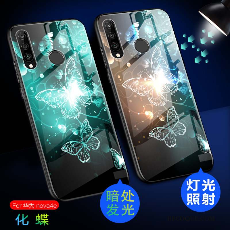 Huawei P30 Lite Coque Tout Compris Charmant Incassable Délavé En Daim Lumineuses Étui