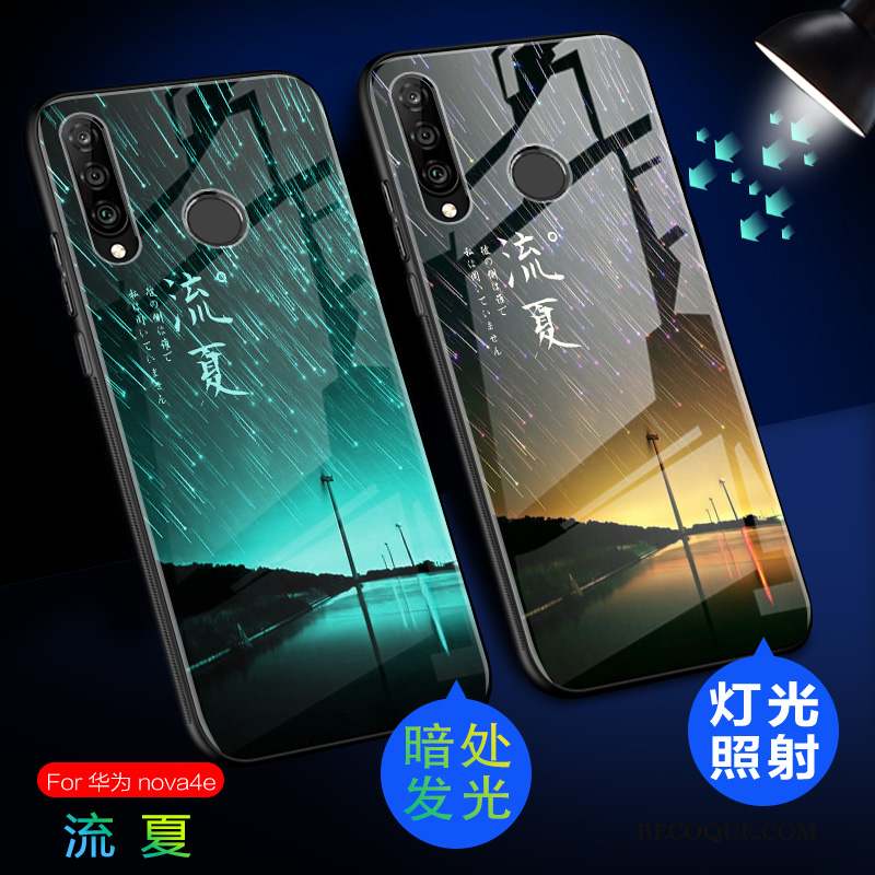 Huawei P30 Lite Coque Tout Compris Charmant Incassable Délavé En Daim Lumineuses Étui