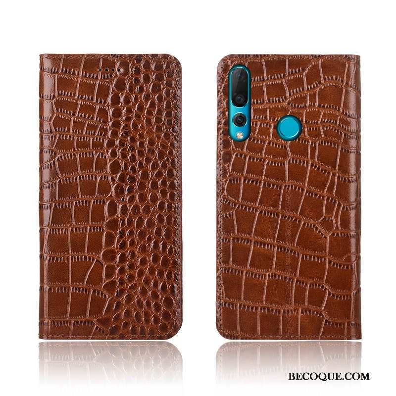 Huawei P30 Lite Crocodile Téléphone Portable Étui Incassable Cuir Véritable Coque