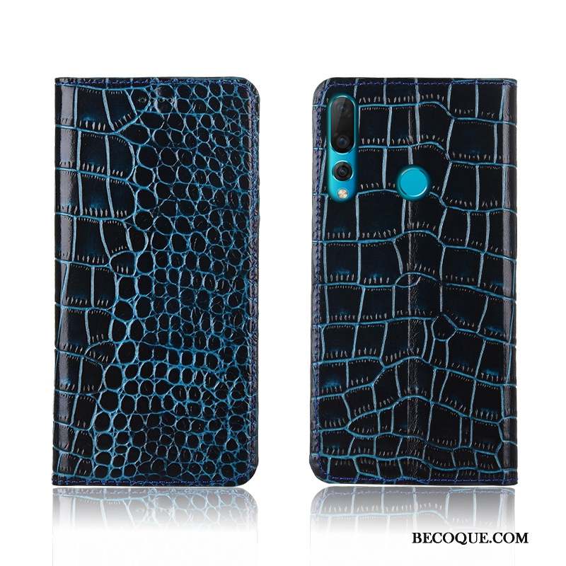 Huawei P30 Lite Crocodile Téléphone Portable Étui Incassable Cuir Véritable Coque