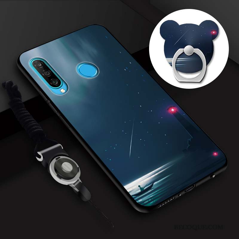 Huawei P30 Lite Mode Fluide Doux Étui Créatif Coque Incassable