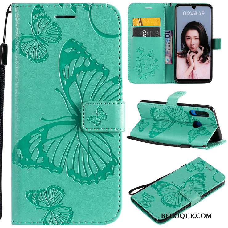 Huawei P30 Lite Or Rose Étui Coque Étui En Cuir De Téléphone Clamshell