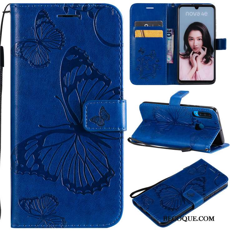 Huawei P30 Lite Or Rose Étui Coque Étui En Cuir De Téléphone Clamshell