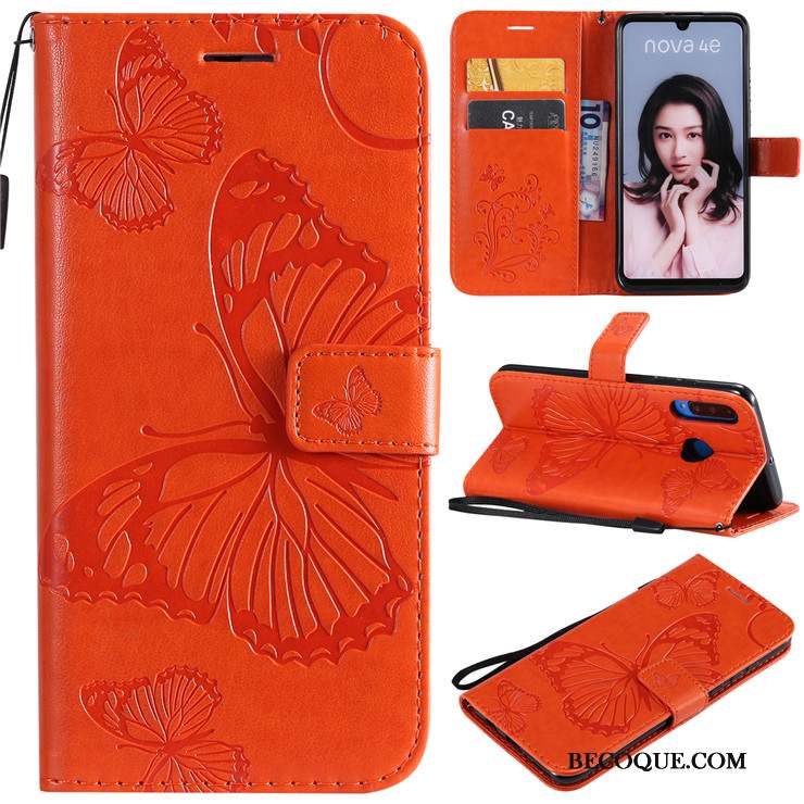 Huawei P30 Lite Or Rose Étui Coque Étui En Cuir De Téléphone Clamshell