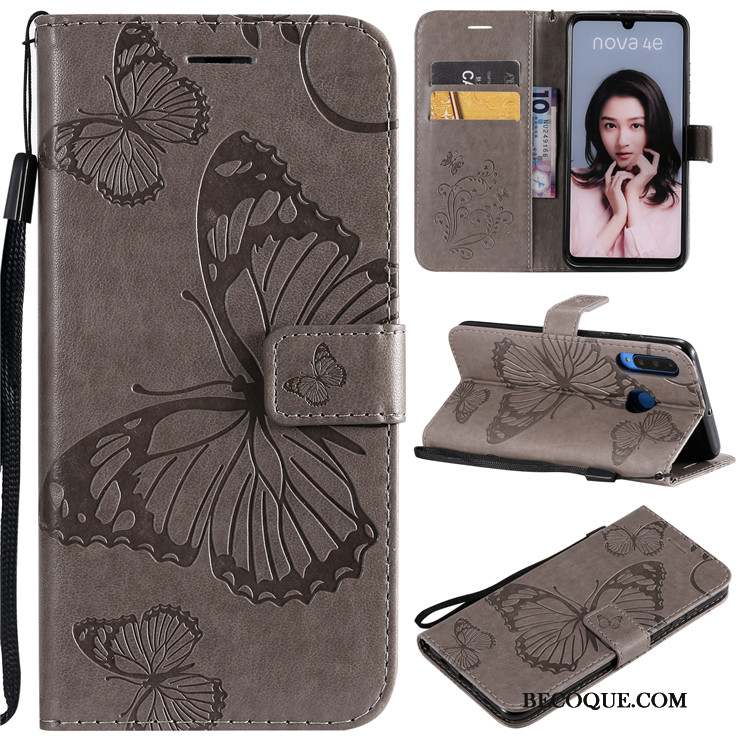 Huawei P30 Lite Or Rose Étui Coque Étui En Cuir De Téléphone Clamshell