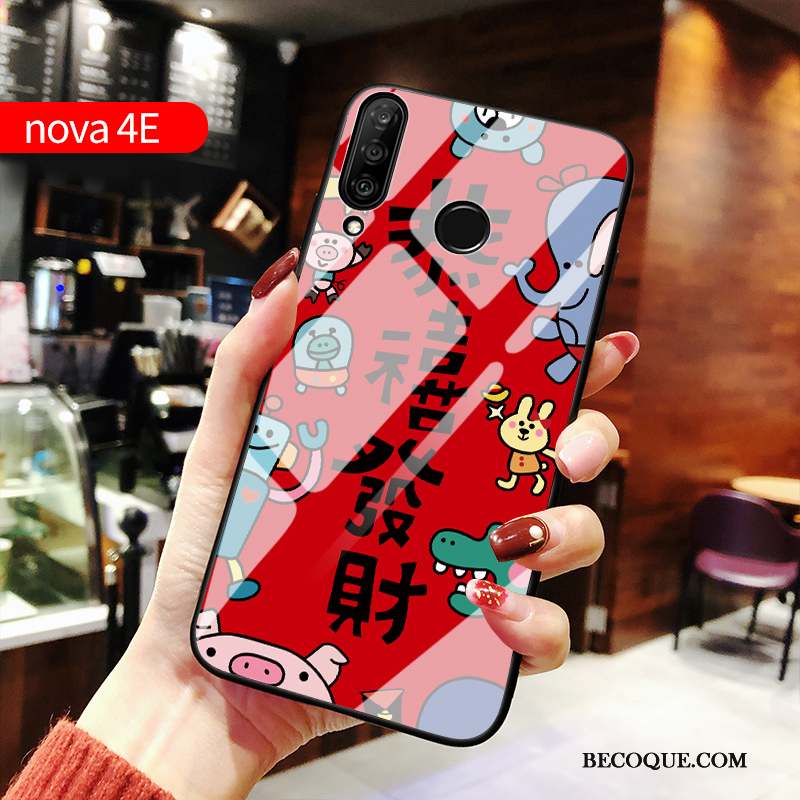 Huawei P30 Lite Personnalité Délavé En Daim Dessin Animé Net Rouge Coque De Téléphone