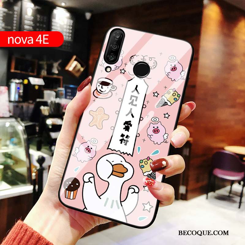 Huawei P30 Lite Personnalité Délavé En Daim Dessin Animé Net Rouge Coque De Téléphone