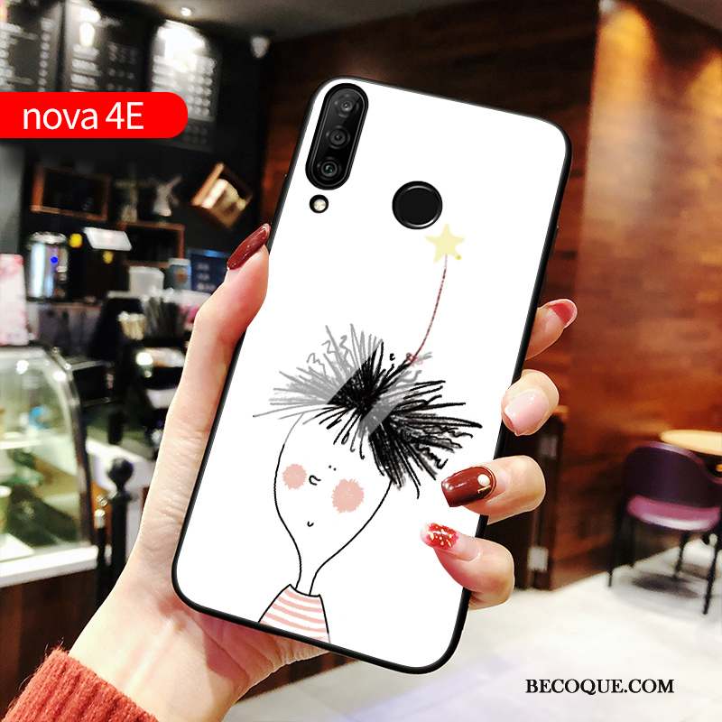 Huawei P30 Lite Personnalité Délavé En Daim Dessin Animé Net Rouge Coque De Téléphone