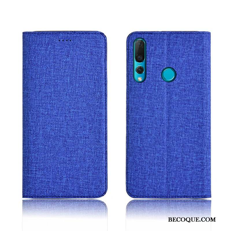 Huawei P30 Lite Protection Coque Lin Clamshell Nouveau Étui En Cuir