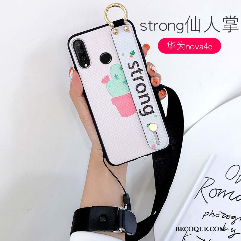 Huawei P30 Lite Tout Compris Coque De Téléphone Fruit Charmant Rose Cou Suspendu