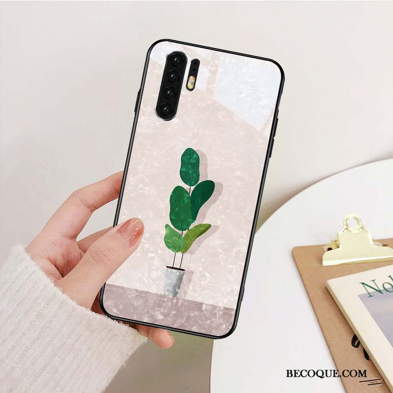 Huawei P30 Pro Charmant Coque De Téléphone Clair Protection Miroir Vert