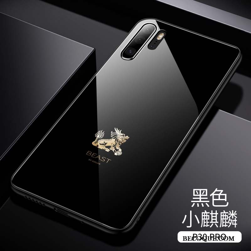 Huawei P30 Pro Coque Couvercle Arrière Très Mince Miroir Créatif Personnalité Verre