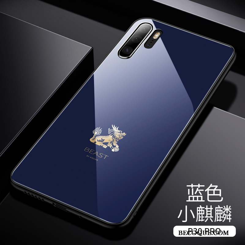 Huawei P30 Pro Coque Couvercle Arrière Très Mince Miroir Créatif Personnalité Verre