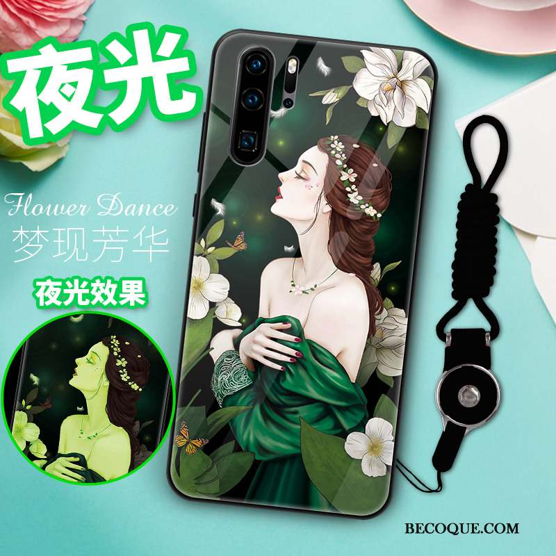 Huawei P30 Pro Coque Créatif Miroir Incassable Silicone Tout Compris Verre