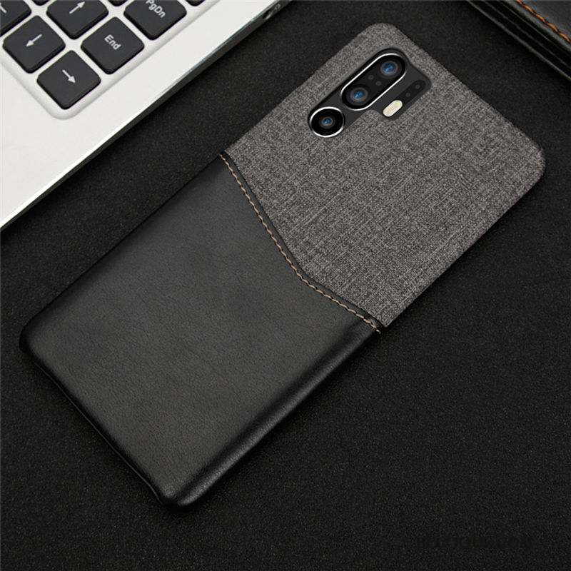Huawei P30 Pro Coque De Téléphone Carte Protection Modèle Fleurie Vin Rouge Étui