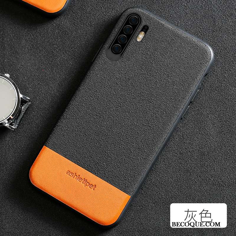 Huawei P30 Pro Coque De Téléphone Luxe Étui En Cuir Daim Fourrure Tout Compris Incassable