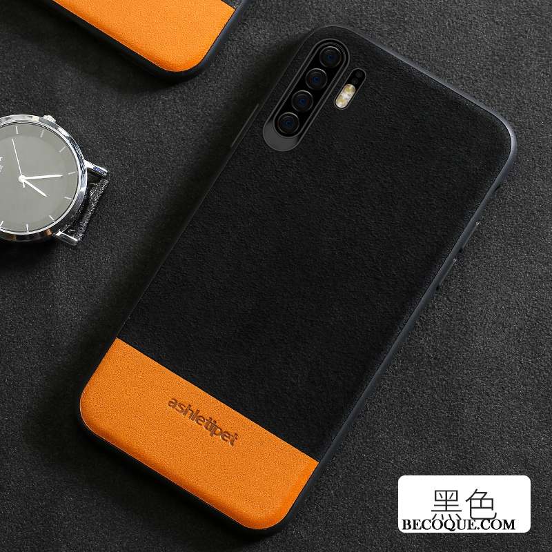 Huawei P30 Pro Coque De Téléphone Luxe Étui En Cuir Daim Fourrure Tout Compris Incassable