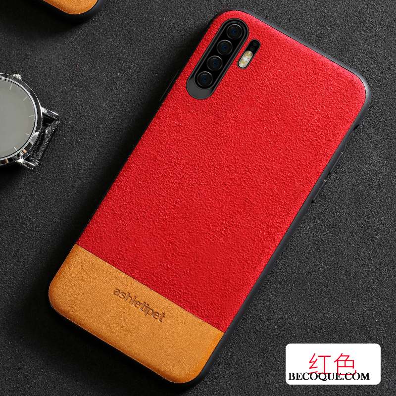 Huawei P30 Pro Coque De Téléphone Luxe Étui En Cuir Daim Fourrure Tout Compris Incassable