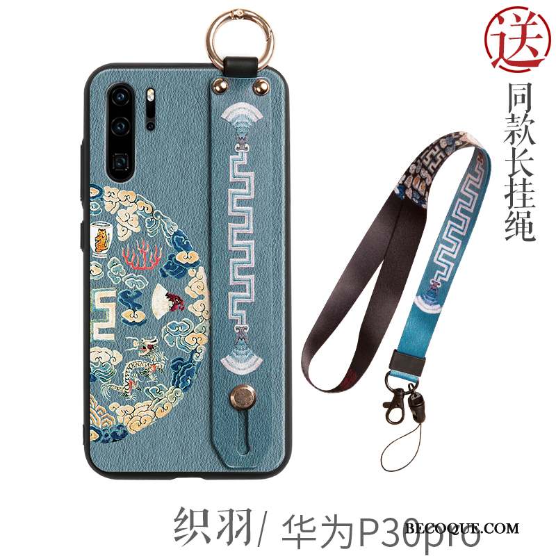 Huawei P30 Pro Coque De Téléphone Ornements Suspendus Support Silicone Violet Tout Compris